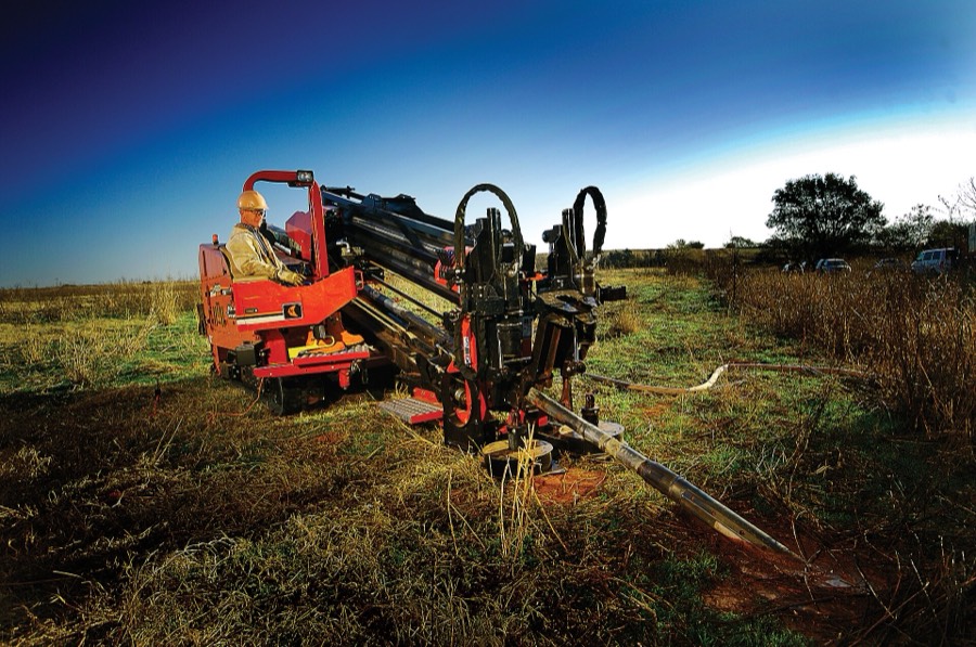 Pro-Tech directional drill rig at work in an East Texas field